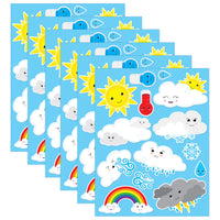 Ashley Productions - ASH19010-6 Aimants découpés - Météo mignonne - 14 par paquet - 6 paquets-Manipulatifs décoratifs