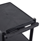 Luxor - Chariot utilitaire multimédia à trois plateaux plats de 34" H avec bloc d'alimentation Luxor ENDURA AV - 24" L x 18" P - noir-Équipé de pieds en PVC et d'une finition noire, le chariot équilibre durabilité et look élégant et professionnel adapté aux salles de classe et aux bureaux