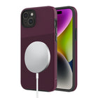 AXS - PROTech Plus PROTech Plus étui compatible magsafe anti-choc avec double couche pour Apple iPhone 15 - Sangria-Résistant aux chutes jusqu’a 10 pieds