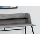 Monarch Specialties - 7551 Bureau 48 po L - Gris/Metal Noir-Fini sur tous les côtés pour un placement flexible n'importe où dans un bureau à domicile