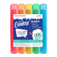 Fit + Fresh - Ensemble de blocs réfrigérants jours de la semaine cool coolers - multicolore-Blocs réfrigérants longue durée afin que nourriture/boissons restent au frais pendant des heures