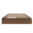 Nexera - Lit double 3 tiroirs, Noyer-Comprend un système de lattes pour le support du matelas, il ne nécessite donc pas de sommier, le choix économique idéal 