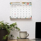 Blueline - 2026 Calendrier mural mensuel Blossom - 8 po x 11 po - Bilingue-Calendrier des mois précédent et suivant sur chaque feuille