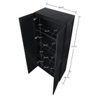 Manhattan Comfort - Cornelia 59,22 po Ensemble Moderne 2 Pièces Armoire de Rangement à 8 Étagères - Noir-Comprend 4 larges étagères avec fonctionnalités réglables