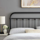 Modway - Sage Métal Tête de lit complète, Noir-Style de ferme moderne