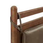Modway - Leni Grandeur nature Cuir et bois véganes Cadre de lit à plateforme jumelée - Noyer-8
