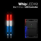 SoundExtreme - Kit de fouets Extreme, 2 x 2 pi plus contrôleur LED DCAST-Contrôleur à del de 4 zones compris: jusqu’à 4 zones pour les fouets, les bandes et les gyrophares compatibles avec les LEDCast. utilisation facultative de 2 zones pour synchroniser les feux avec le frein du véhicule, les signaux d’inversion et les clignotants (rallonges vendues séparément)