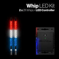 SoundExtreme - Kit de fouets Extreme, 2 x 2 pi plus contrôleur LED DCAST-Contrôleur à del de 4 zones compris: jusqu’à 4 zones pour les fouets, les bandes et les gyrophares compatibles avec les LEDCast. utilisation facultative de 2 zones pour synchroniser les feux avec le frein du véhicule, les signaux d’inversion et les clignotants (rallonges vendues séparément)