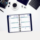 Blueline - 2025 Agenda hebdomadaire avec index - 8 po x 5 po - Bleu - Bilingue-Section pour numéros de téléphone et adresses