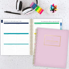 AT-A-GLANCE - Agenda hebdomadaire/mensuel rose Emily Ley Simplified 2026 - 8 7/8 po H x 6 7/8 po l - rose - bilingue-La couverture en poly durable de couleur unie rose