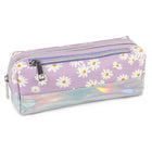 Fashion Stationery - Étui à crayons à panneaux iridescents Daisy - 8,26 po L x 2,75 po l x 3,54 po H - Lilas & Iridescents-Pour le rangement des crayons, des stylos et des petits accessoires