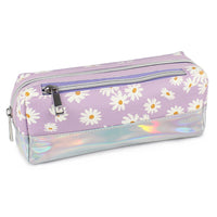 Fashion Stationery - Étui à crayons à panneaux iridescents Daisy - 8,26 po L x 2,75 po l x 3,54 po H - Lilas & Iridescents-Pour le rangement des crayons, des stylos et des petits accessoires