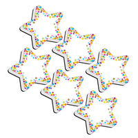 Ashley Productions - Effaceurs magnétiques pour tableau blanc, Confettis étoiles, lot de 6-Gomme à tableau blanc attrayante pour la décoration de la salle de classe