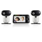 Motorola - Moniteur bébé PIP1610 Connect Wi-Fi HD motorisé - Blanc - Ensemble de 2 caméra -Visionnement d’écran partagé - Voyez les deux caméras à la fois pour vérifier vos petits à l’aide de la fonction de visualisation d’écran partagé