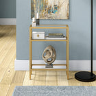 Hudson&Canal - Console Sivil 22" L - Laiton-Une finition artisanale est appliquée sur le cadre en acier