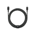 Native Union - Câble Belt XL USB-C vers Lightning 3m - Cosmos Noir-Charge quotidienne puissante, mise à niveau avec une autonomie étendue qui vous permet de recharger depuis n'importe où et la prise en charge de Power Delivery pour la charge la plus rapide jamais réalisée dans un style raffiné