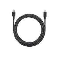 Native Union - Câble Belt XL USB-C vers Lightning 3m - Cosmos Noir-Charge quotidienne puissante, mise à niveau avec une autonomie étendue qui vous permet de recharger depuis n'importe où et la prise en charge de Power Delivery pour la charge la plus rapide jamais réalisée dans un style raffiné