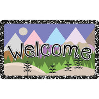 Ashley Productions - The Original Fun Mat - Tapis de Bienvenue - 18" x 30" - Bienvenue aux Montagnes Magiques-Mesures et design : Le paillasson de bienvenue Magic Mountains mesure 18 po x 30 po.