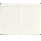 Moleskine - Agenda semainier  Classic18 mois 2025-2026 - couverture rigide - grand format (12 -7 x 21 cm) - noir - 208 pages-Autocollants pour personnaliser votre emploi du temps et autocollants « année » pour le dos du carnet