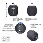 Ultimate Ears - WONDERBOOM 4 enceinte Bluetooth portable et étanche, Noir-Associe deux enceintes Bluetooth portables WONDERBOOM 4 pour un son encore plus puissant, appuie une fois pour dédoubler le son, appuie à nouveau pour obtenir un véritable son stéréo grâce aux deux enceintes, avec un canaux gauche et droit