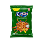 Kurkure Chilli Chatka Grignotines Aromatisees - 115g - Paquet de 30-Saveurs de l'inde