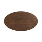 Modway - Lippa Ovale de 48 po Bois Table à manger, Noyer noir-Assemblée requise