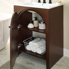 Modway - Appia 24" Armoire de toilette de salle de bain (lavabo non inclus) - Noyer-Bassin d’évier et installations non inclus