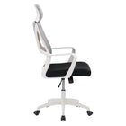 Chaise de bureau à dossier en maille Workspace de CorLiving - Gris et noir-Le siège en maille rembourrée respirante est épais et résistant