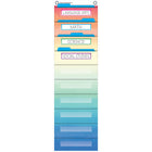 Teacher Created Resources - Tableau de poche pour le stockage de fichiers, 10 pochettes, Aquarelle, 14 po x 58 po-Solide, durable et pratique