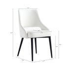 Manhattan Comfort - Lot de 2 chaises de salle à manger modernes Tremont 55 cm, revêtement similicuir blanc-Revêtu d’un similicuir luxueux avec des coutures fines