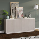 Hudson&Canal - Table de buffet Alston 68" L - Aulne blanc-Construit en bois d'ingénierie de haute qualité dans une finition blanche en aulne fabriquée à la main