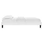 Modway - Soleil Performance Velvet Lit King, Blanc-Poutre centrale renforcée et jambes de soutien
