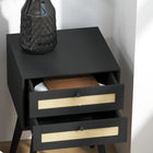 HOMCOM - Tables de chevet - noir - lot de 2-La surface est peinte, lisse et facile à nettoyer