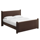 Modway - Rael Performance Velvet Lit plateforme Queen, Marron chocolat-6