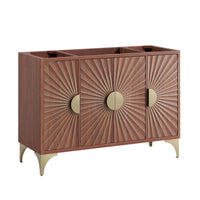 Modway - Daylight 48" Armoire de lavabo compatible avec un seul lavabo (non inclus) - Noyer-Armoire de toilette moderne pour salle de bain