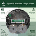 iRobot - Ensemble de lavage automatique Roomba Plus 405-Planification et navigation super intelligentes. Le LiDAR ClearView cartographie votre domicile en quelques minutes, évite les obstacles et nettoie en rangées nettes, même dans l’obscurité