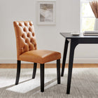 Modway - Duchess Vinyle Chaise à manger Ensemble de 2 - Tan-Capacité de poids de la chaise : 286 lb