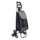 BIOS Living - Chariot Roulant avec 3 roues - Noir avec pois blancs-3 roues facilitant la montée des escaliers