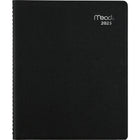 Mead - Cahier de rendez-vous mensuel Contempo 2025 - 8 3/4 po H x 6 7/8 po l - noir - bilingue-12 mois avec onglet : janvier 2025 à decembre 2025