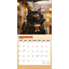 BrownTrout - 2026 Caffeine Cats Calendrier mural Suspendu Mensuel - 30,5 cm l x 61 cm H - Anglais-À Utiliser Tout de Suite - Calendrier de 16 mois, 12 pages de mois pleines et comprenant en prime les quatre derniers mois de l'année précédente avec une image supplémentaire