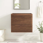 Modway - Render Support mural de 24" Armoire de toilette de salle de bain (lavabo non inclus) - Noyer-Calleton de montage compatible avec les cloisons sèches