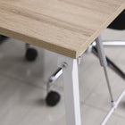 HOMCOM - Bureau d'ordinateur étagères de rangement et plateau pliant - 41,7 po L x 18,9 po l x 50,4 po H - blanc-Convient pour votre bureau à domicile, salle d'étude, salle à manger ou tout autre espace limité