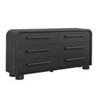 Modway - Bellamy 6 tiroirs Commode - Noir-Commode moderne courbe à 6 tiroirs