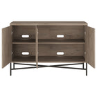 Hudson&Canal - Buffet Brighton 48" L - Chêne gris vieilli-Nettoyer avec un chiffon doux et sec, sans produits chimiques agressifs ni produits de nettoyage abrasifs