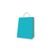 Sac en papier Kraft, moyen, bleu sarcelle, 12 sacs-Bleu sarcelle
