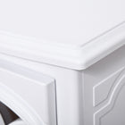 HOMCOM - Foyer électrique 750/1500 W, blanc-Couleur : Blanc  