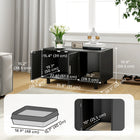 PawHut - Boîte de rangement pour litière de chat, table d’appoint avec griffoir - noir-Comprend un grattoir amovible pour l’entretien des griffes 