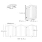 PawHut - Barrière pour animaux autoportante avec 2 pieds de support - blanc-Panneaux flexibles pouvant être disposés de différentes manières 