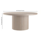 Hudson&Canal - Table basse ronde Rollan 32" de largeur - Aulne blanc-8