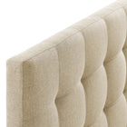 Modway - Lily Tissu rembourré Tête de lit Queen, Beige-Distance au poteau Queen Wood - 58,26 pouces